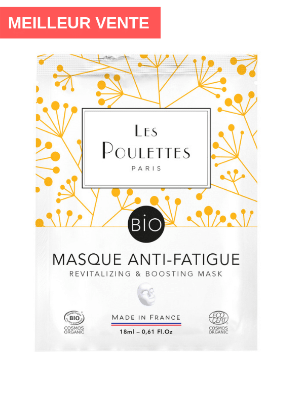 Masque anti fatigue pour le visage, certifié bio, formule vegan, Les Pioulettes Paris